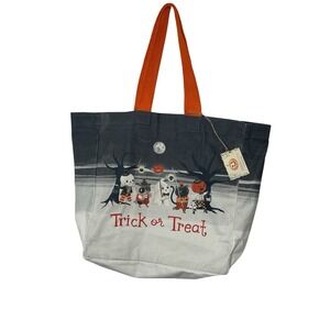New Hallow Home Halloween Tote Bag Trick or Treat XL Pumpkin Ghost Shopping Bag‎